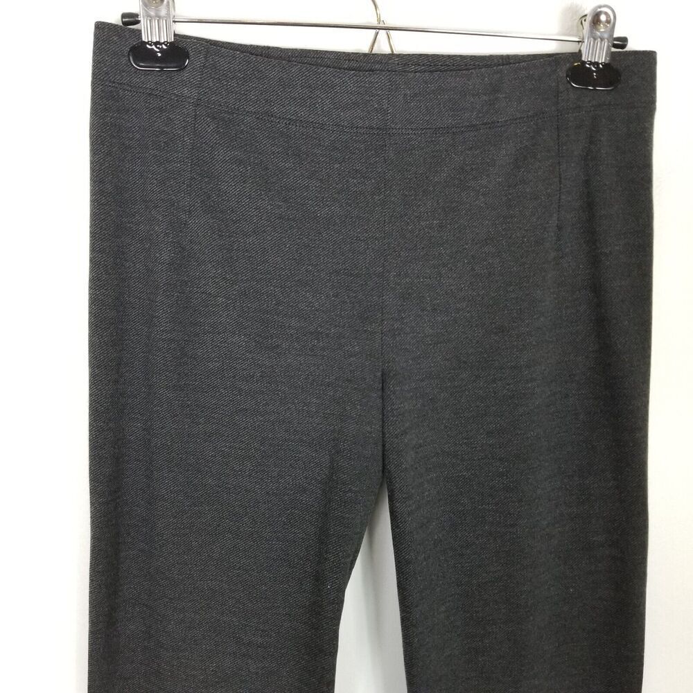 Vince Women Knit Ponte Ankle Pants Sz‎ L Gray Skinny Office Casual Pull On - Picture 2 of 7